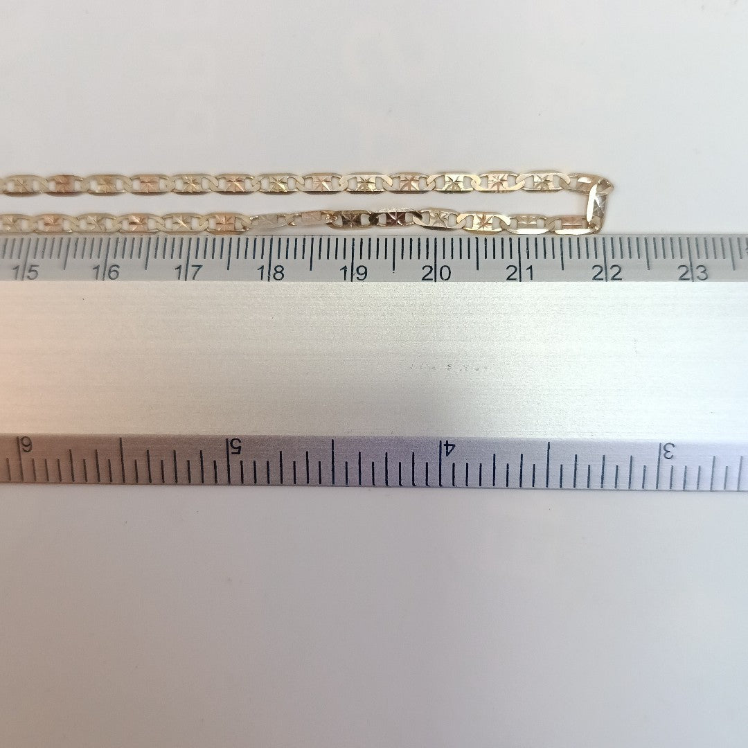 CADENA. ORO COMBINADO. 14 K 4.4 GRMS (SEMINUEVO)
