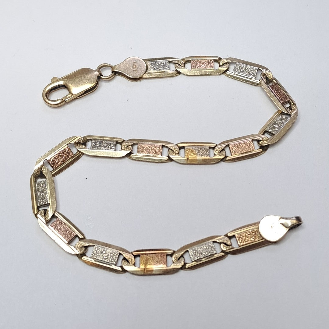 PULSERA ORO,ORO COMBINADO 14 K 12,70 GRMS (SEMINUEVO)