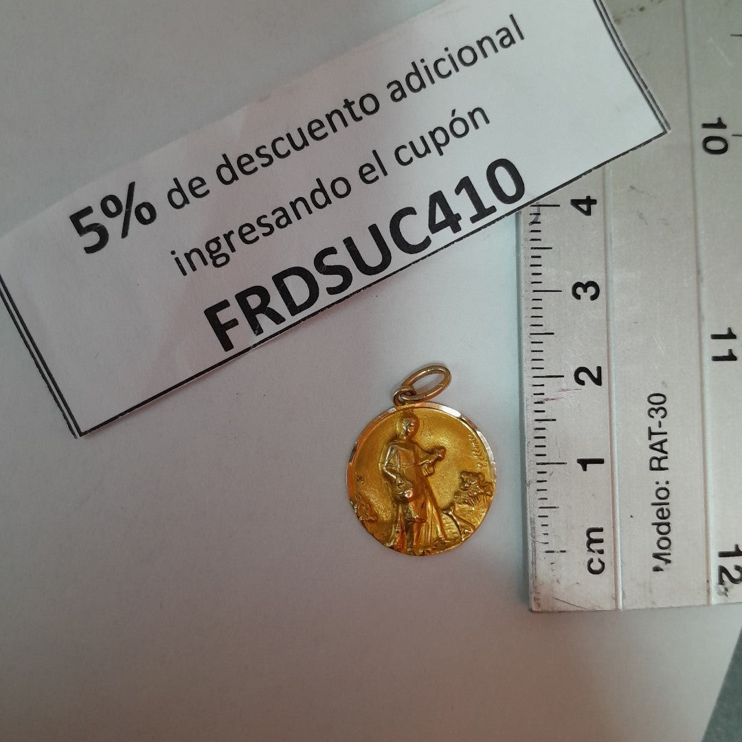 MEDALLA RELIGIOSA. ORO. 10 K 1.5 GRMS (SEMINUEVO)