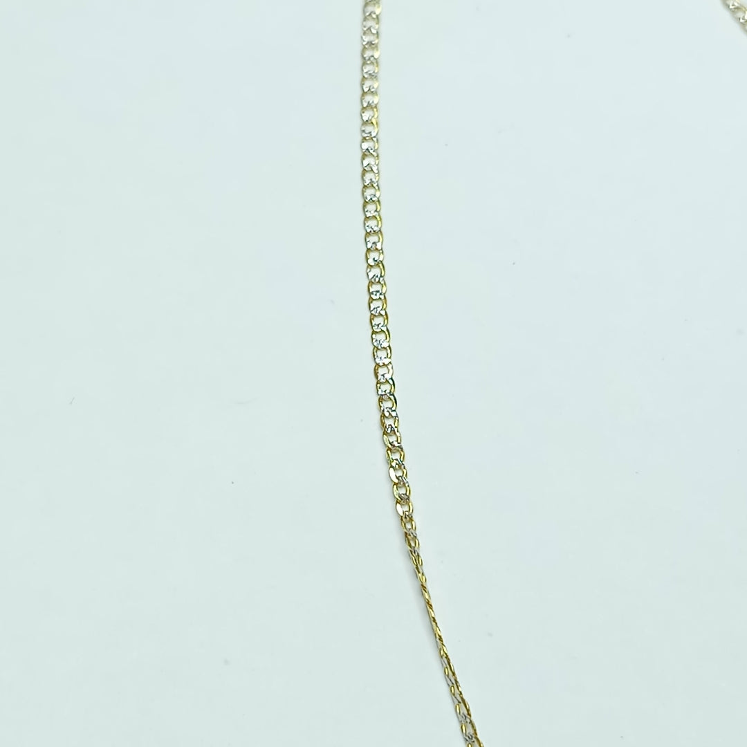 CADENAS BARBADA DIAMANTADA ORO 14K 2.2 (NUEVO)