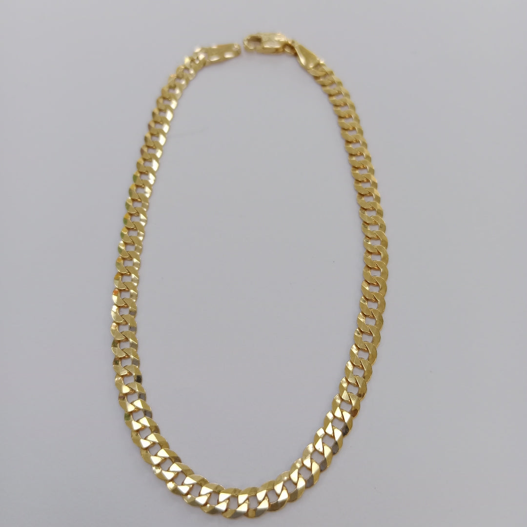 PULSERAS CABALLERO BARBADA AMARILLA ORO 14K 4.8 (NUEVO)