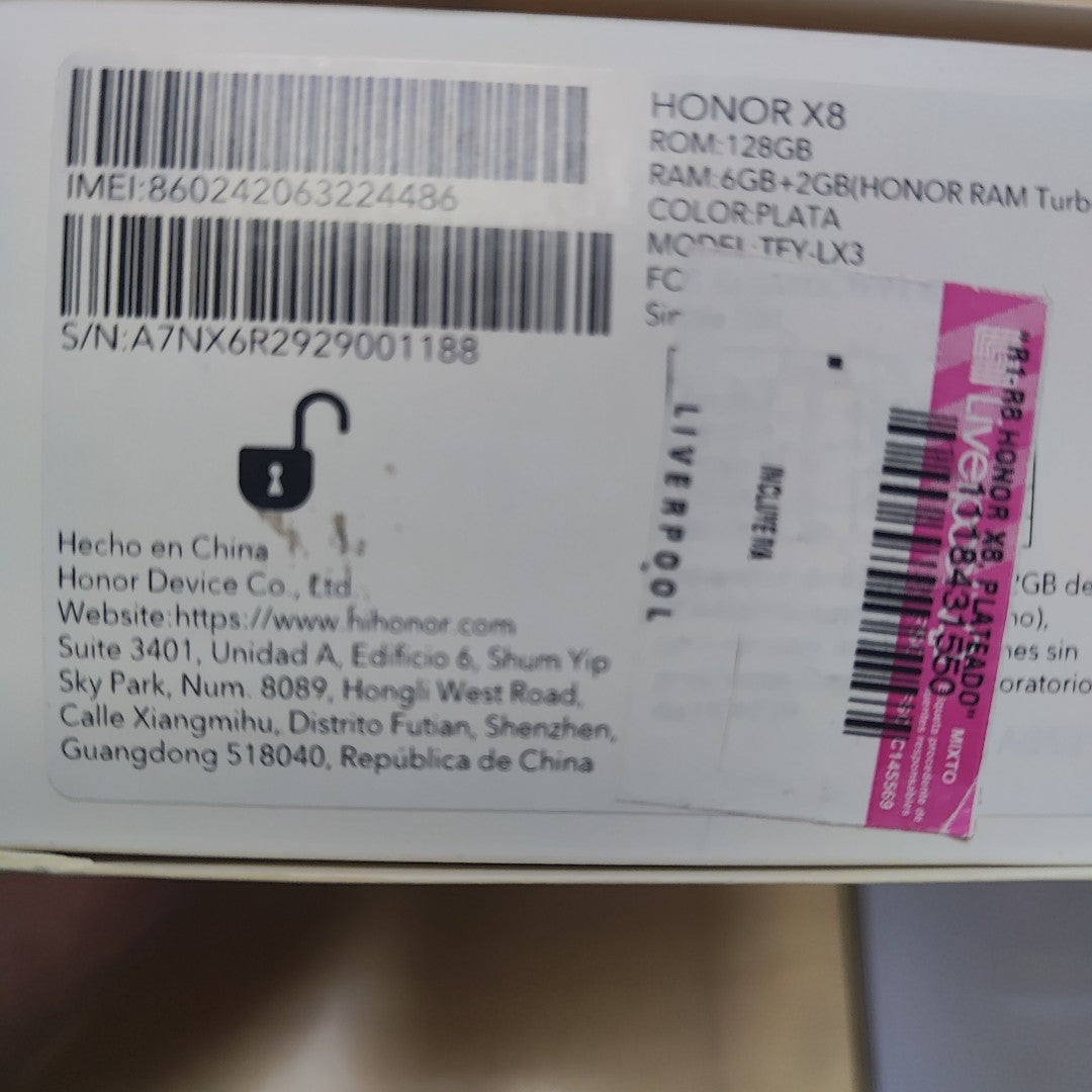 CELULAR HONOR X8 TFY-LX3 (SEMINUEVO)