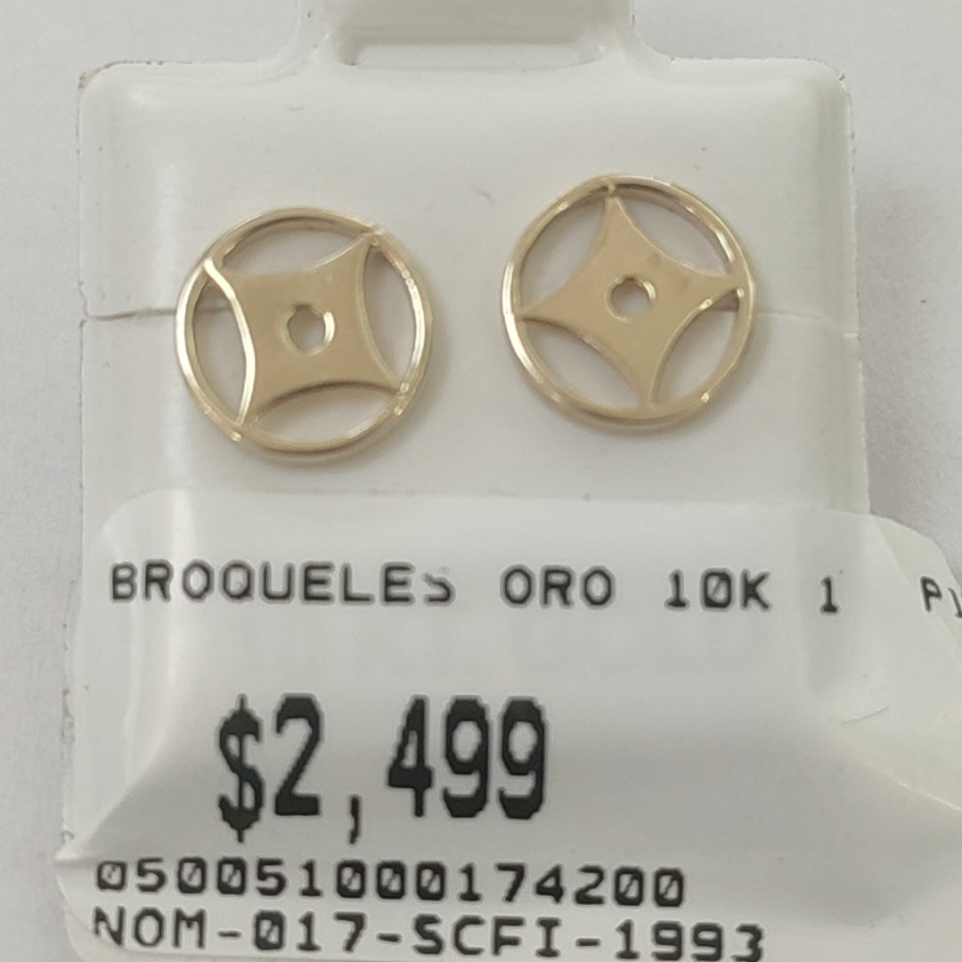 BROQUELES ORO 10K 1 (NUEVO)