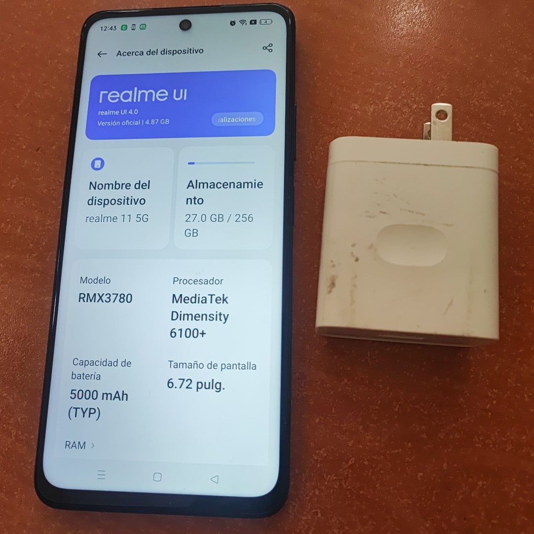 CELULAR REALME 11 5G RMX3780 (2023) 256 GB 8 GB RAM (SEMINUEVO)