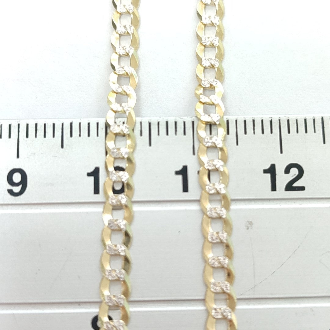 CADENAS BARBADA DIAMANTADA ORO 10K 5.9 (NUEVO)