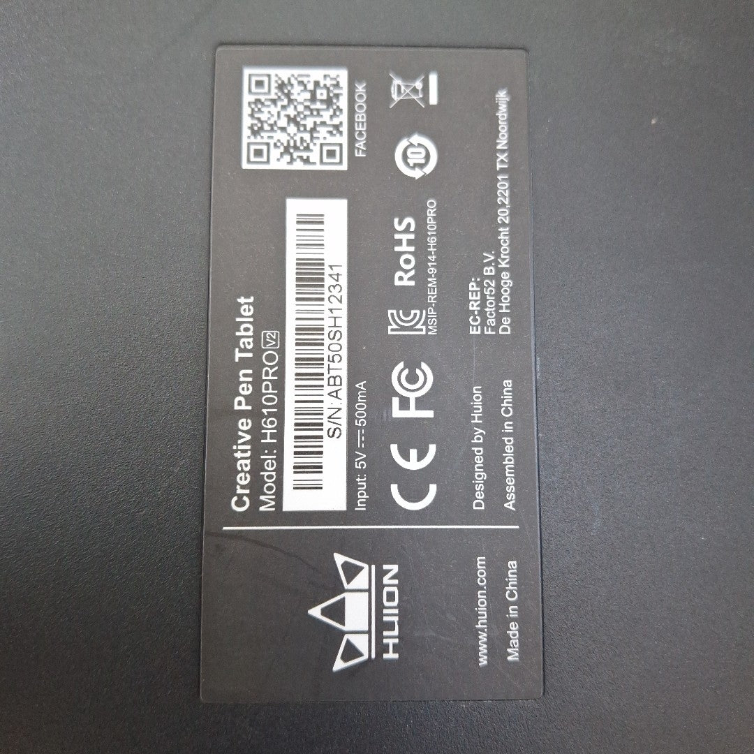 TABLETA HUION INSPIROY H610PRO V2 DIGITAL USB (SEMINUEVO)