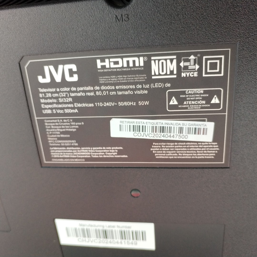 PANTALLA JVC SI32R (2021) 32" LED HD (SEMINUEVO)
