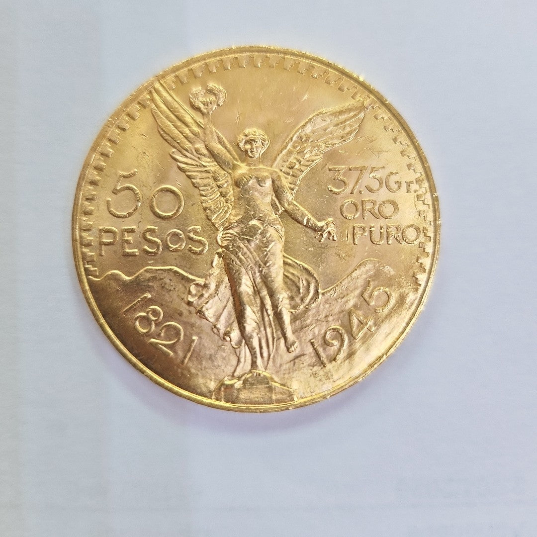 K1 41,60 GRMS - DTO. 0,00 GRMS - 21 K - AVALÚO 79372,80 * IDENTIFICACIÓN MONEDA NOMINATIVA * MONEDAS PESOS 50 PESOS (SEMINUEVO)
