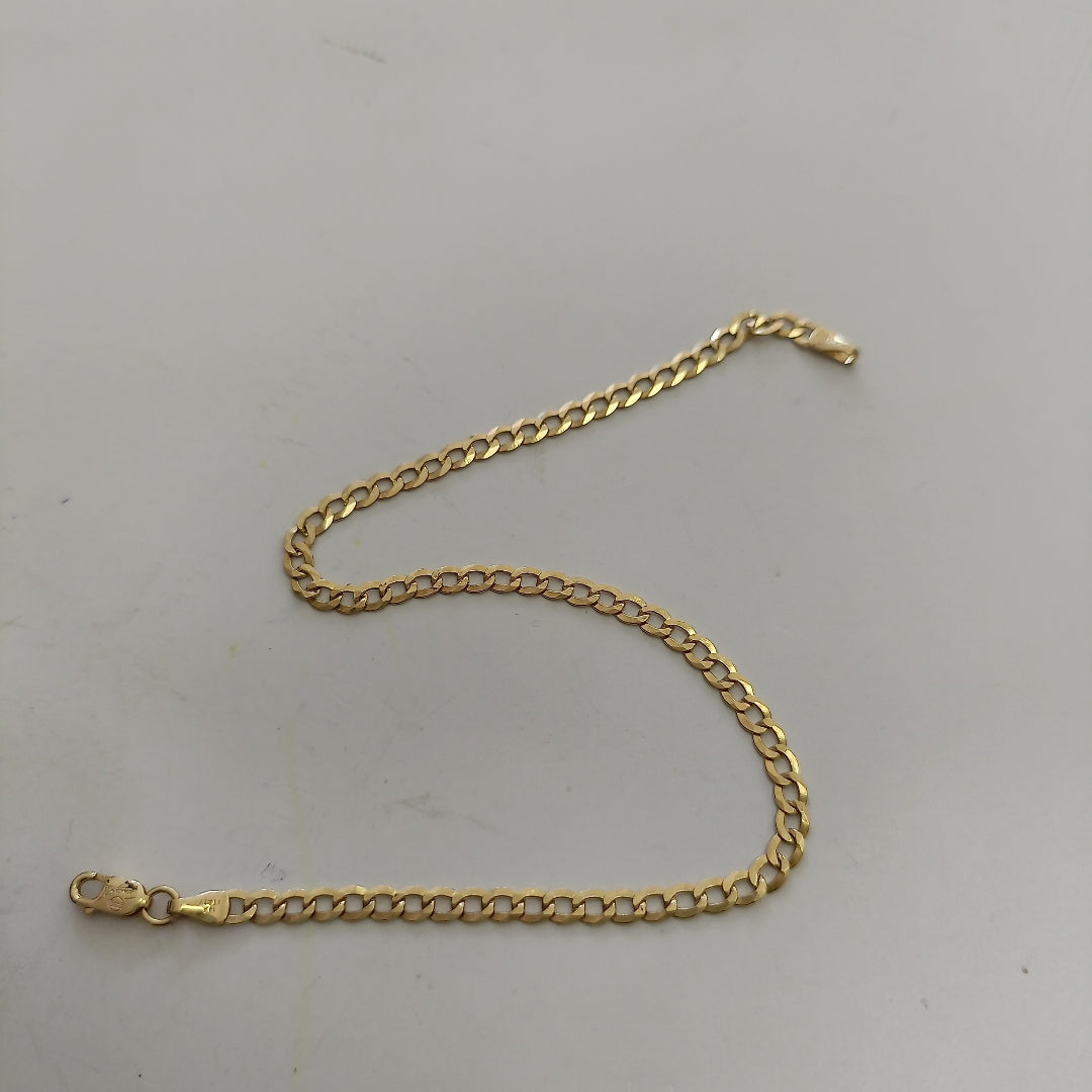 PULSERAS CABALLERO BARBADA AMARILLA ORO 14K 2.7 (NUEVO)