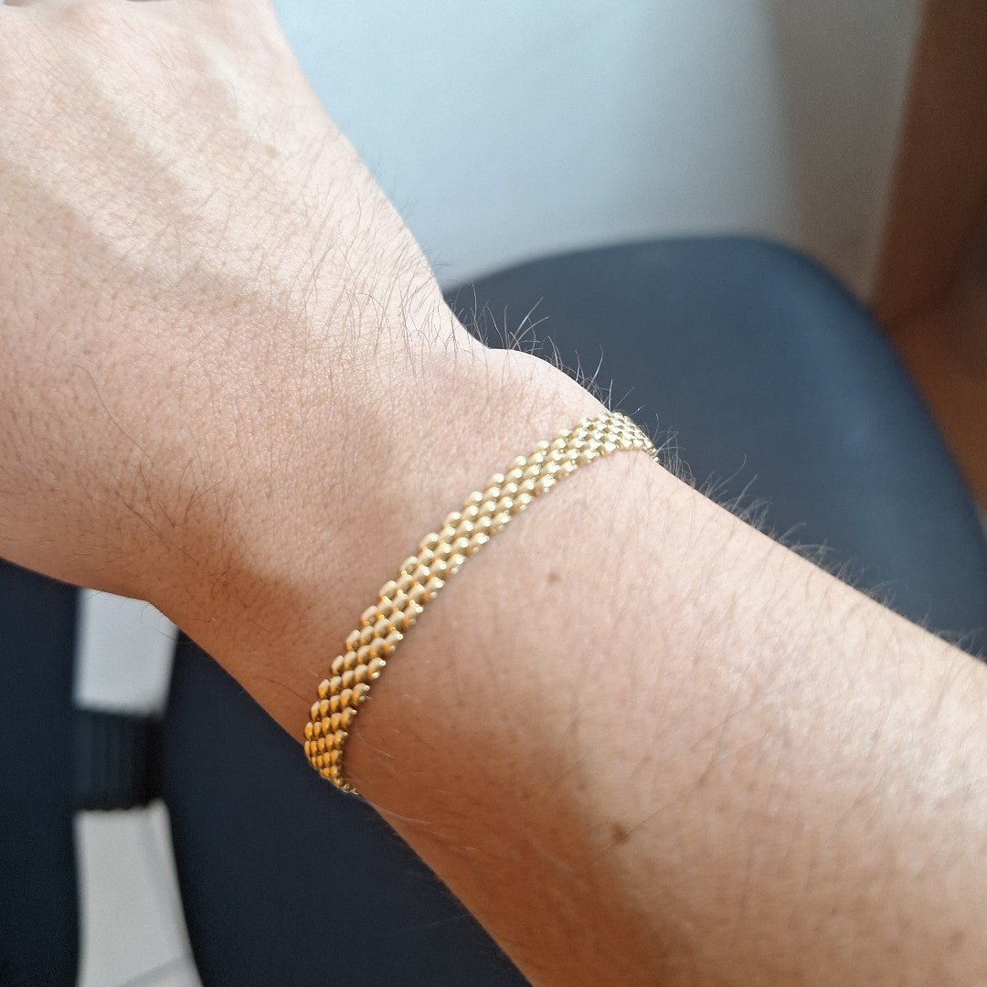 PULSERAS CABALLERO ORO 14K 7 (NUEVO)