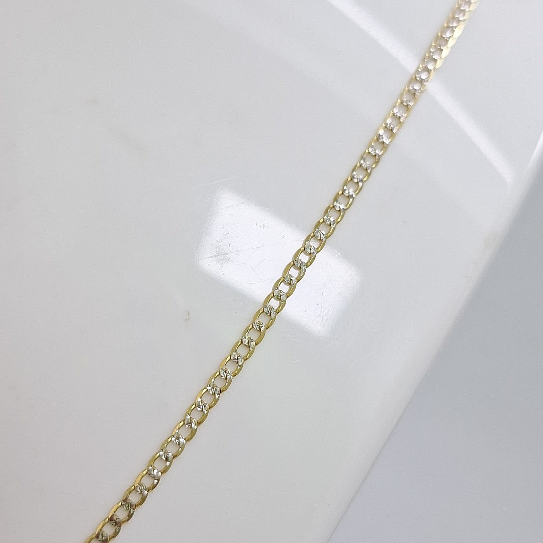 CADENAS BARBADA DIAMANTADA ORO 14K 4.4 (NUEVO)