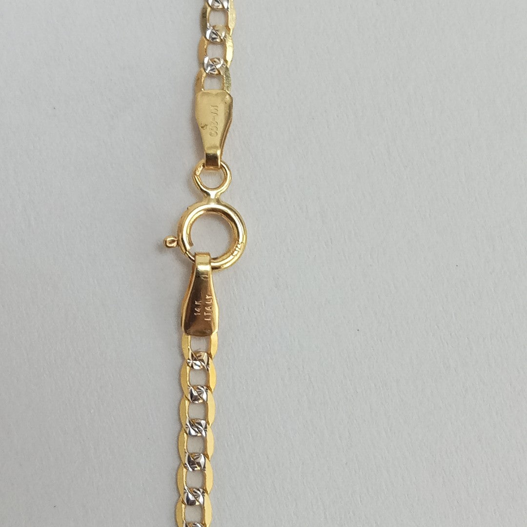 CADENAS BARBADA DIAMANTADA ORO 14K 4.3 (NUEVO)