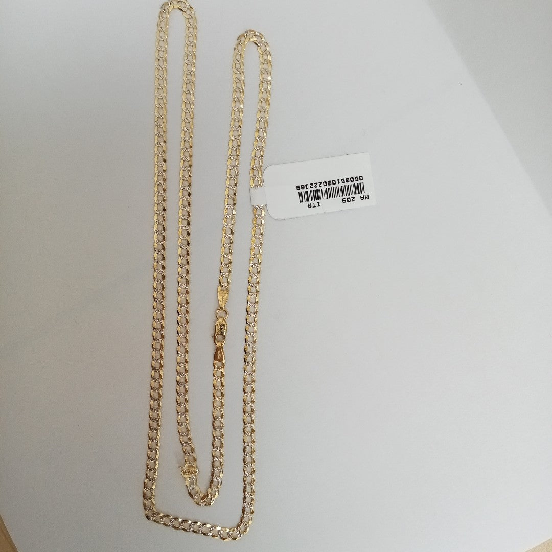 CADENAS BARBADA DIAMANTADA ORO 10K 6.2 (NUEVO)