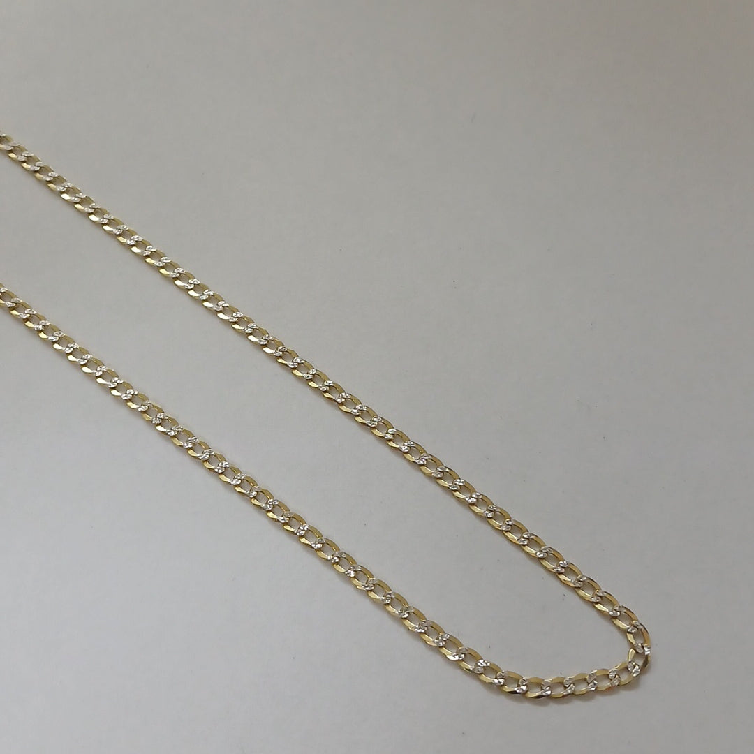 CADENAS BARBADA DIAMANTADA ORO 14K 5.5 (NUEVO)