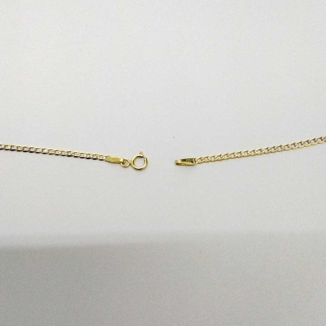 CADENAS BARBADA DIAMANTADA ORO 14K 3.4 (NUEVO)