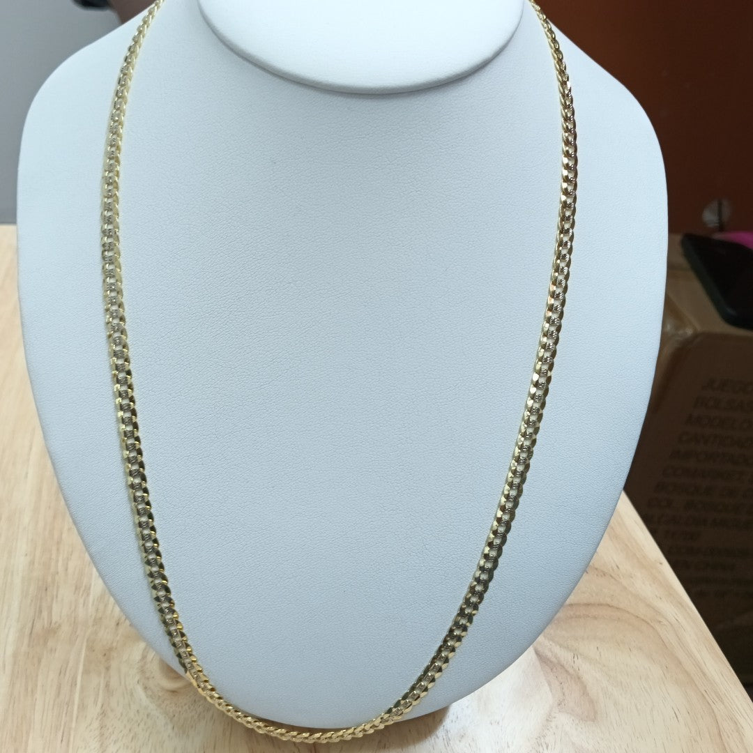 CADENAS BARBADA DIAMANTADA ORO 14K 17 (NUEVO)