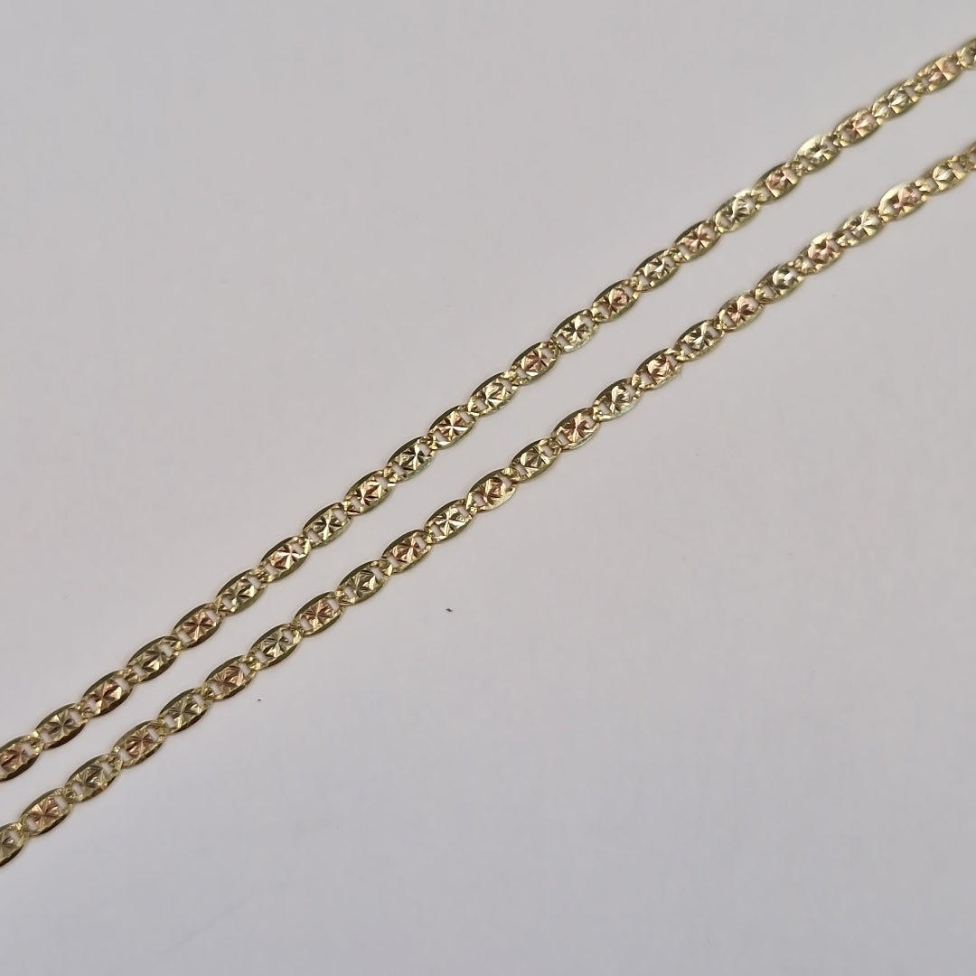 CADENAS VALENTINA/ESPEJO ORO 14K 5.7 (NUEVO)