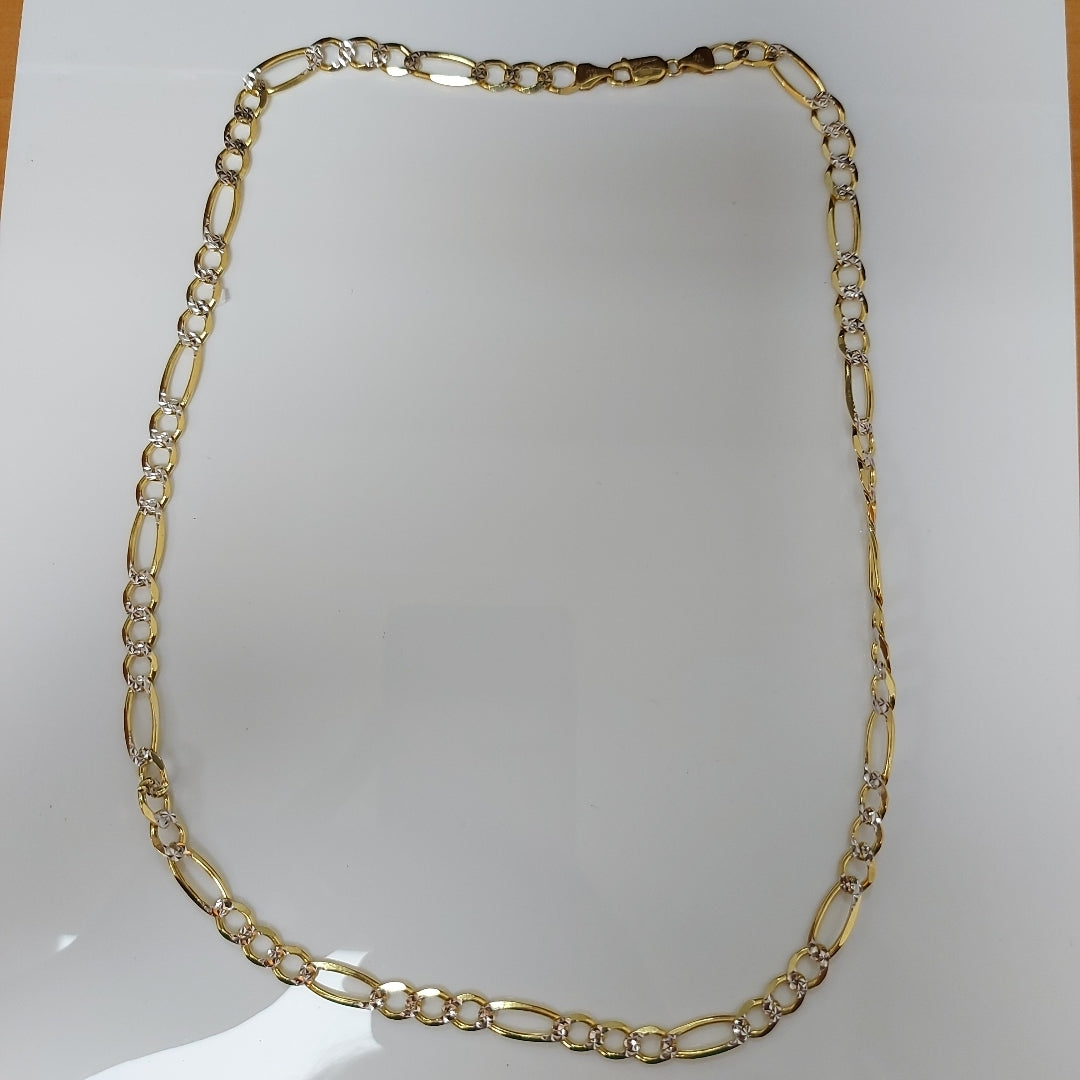 CADENAS CARTIER 3*1 DIAMANTADA ORO 10K 29.6 (NUEVO)
