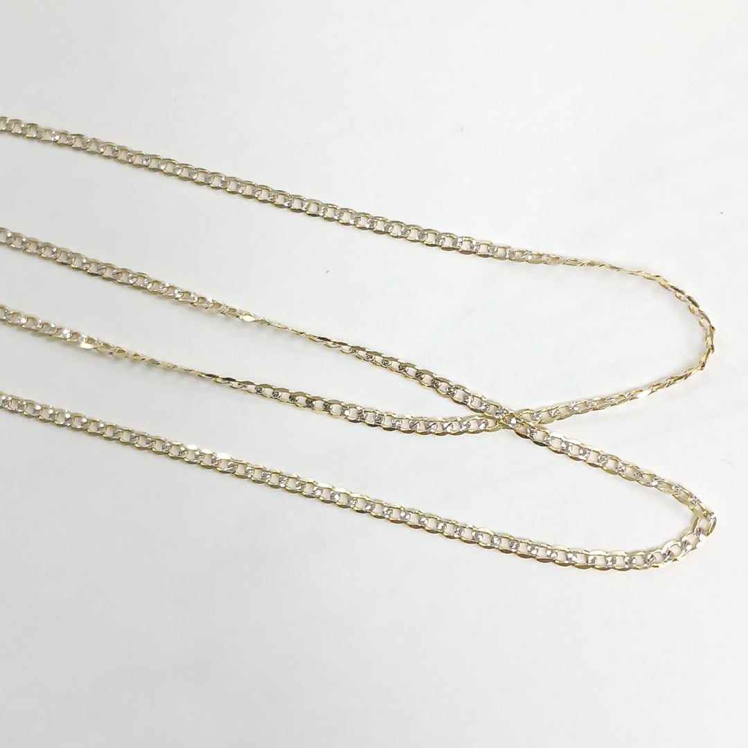 CADENAS BARBADA DIAMANTADA ORO 14K 3.3 (NUEVO)