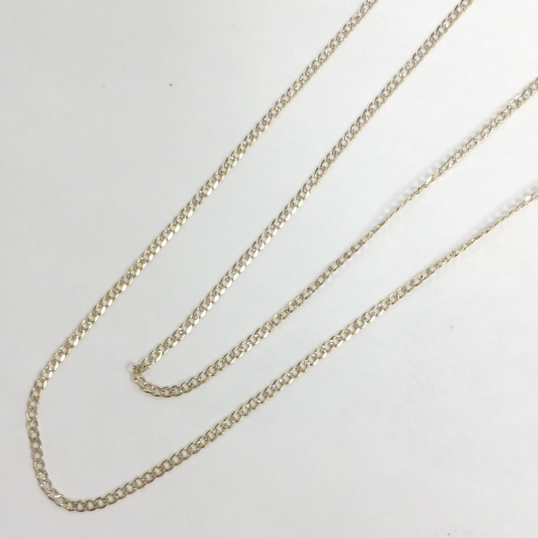 CADENAS BARBADA DIAMANTADA ORO 14K 1.9 (NUEVO)