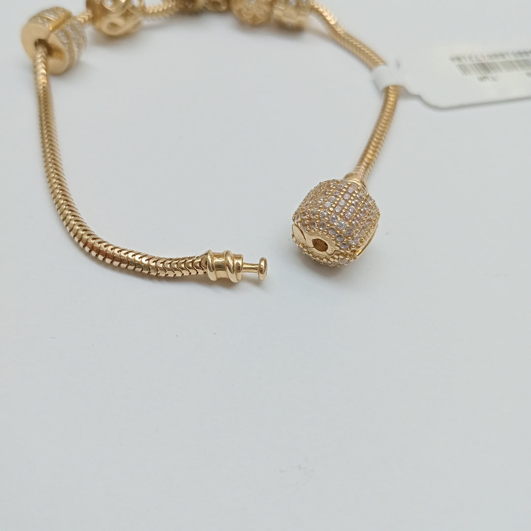 PULSERA CHARM ORO 14K 16 (NUEVO)