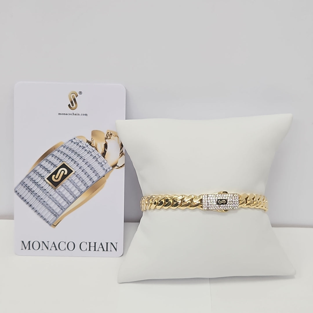 PULSERA MONACO ORO 14K 10.5 (NUEVO)