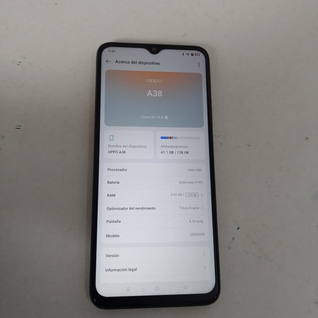 CELULAR OPPO  A38 CPH2579 (2023) 128 GB 4 GB RAM (SEMINUEVO)