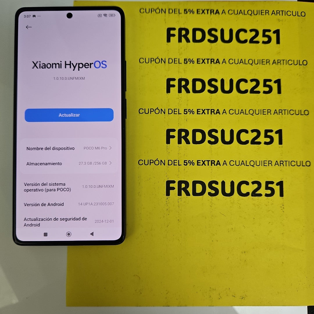 CELULAR XIAOMI POCO M6 PRO 2312FPCA6G (2024) 256 GB 8 GB RAM (SEMINUEVO)