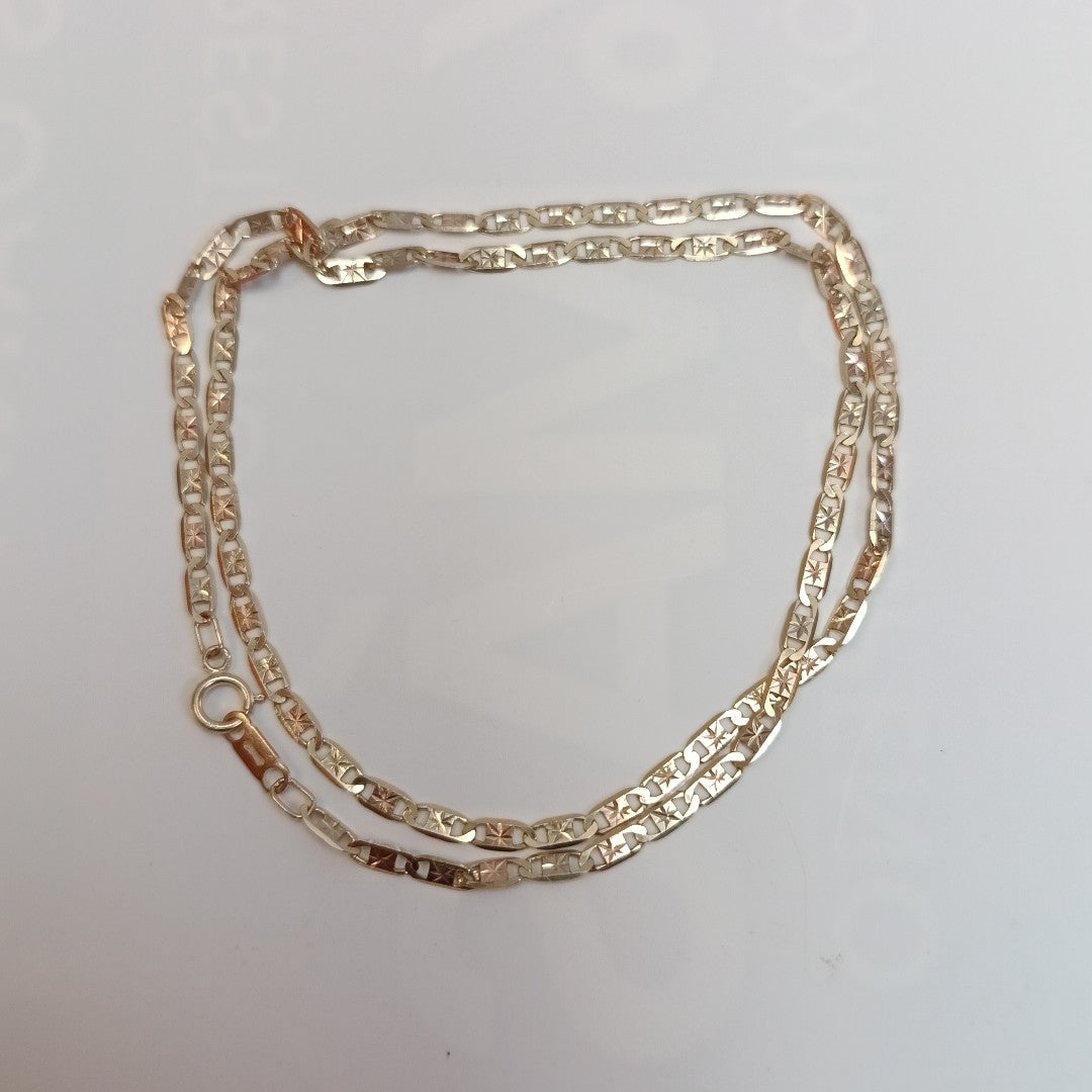 CADENA. ORO COMBINADO. 14 K 4.4 GRMS (SEMINUEVO)
