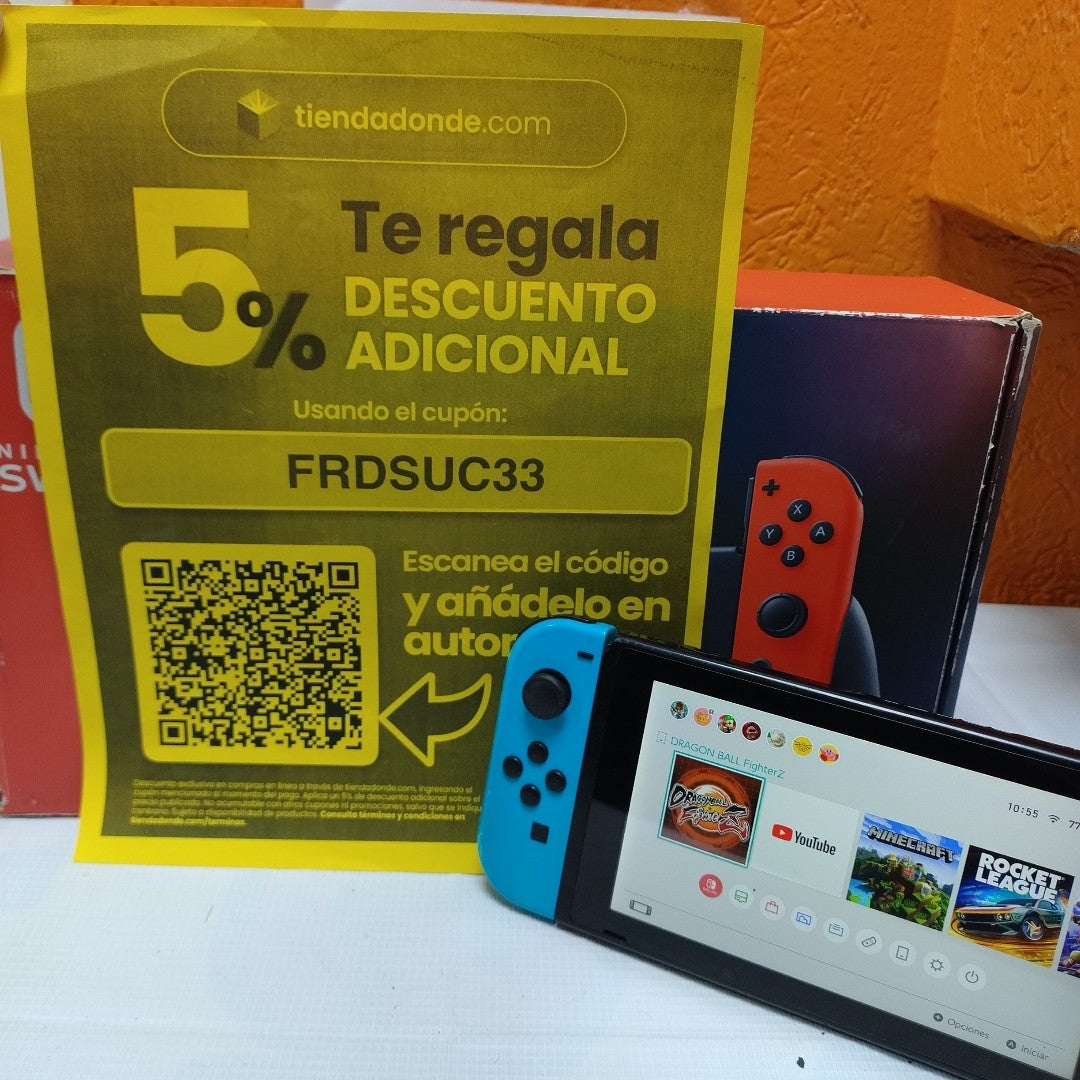 CONSOLA DE VIDEOJUEGO NINTENDO SWITCH 1.1 32 GB (SEMINUEVO)