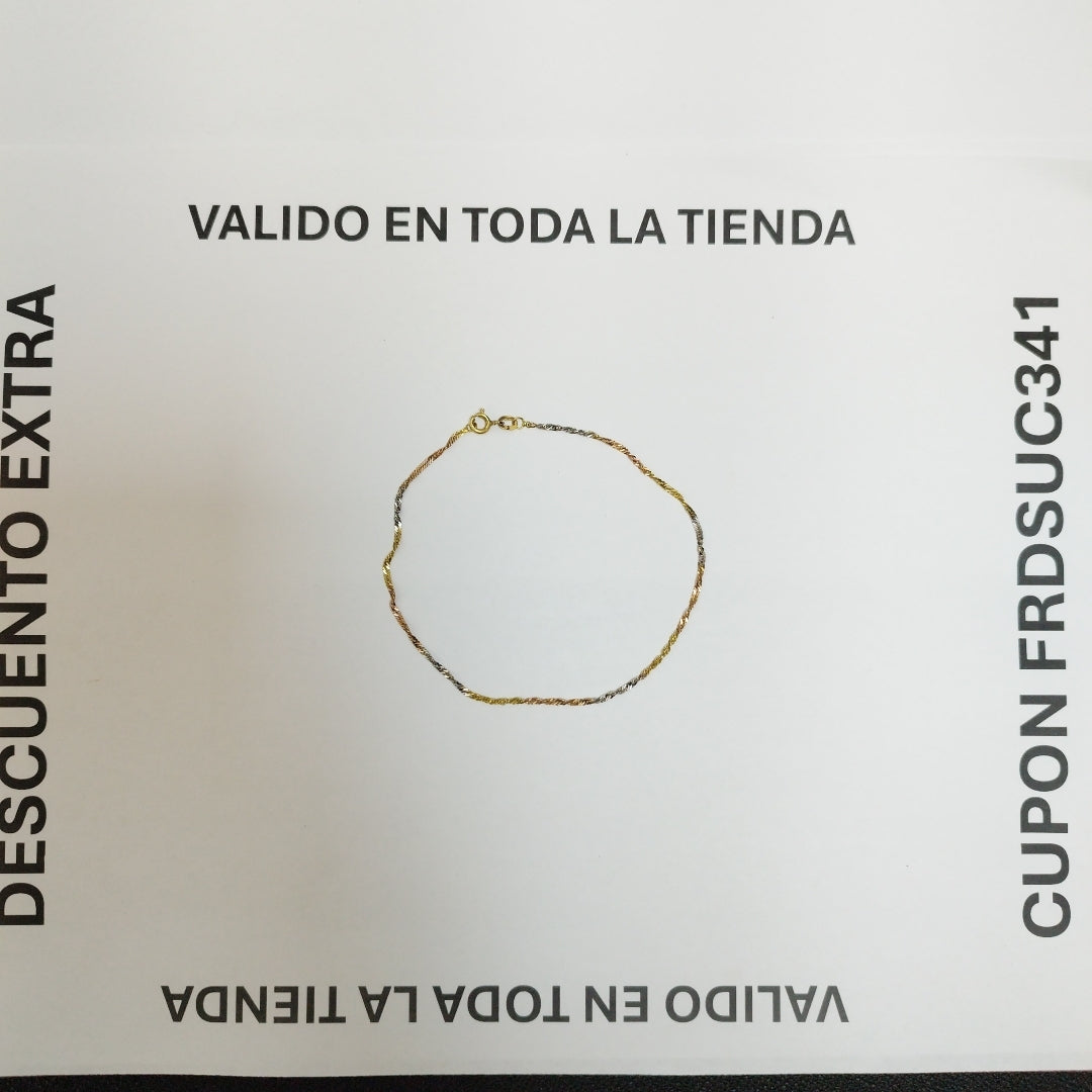 PULSERA ORO,ORO COMBINADO 10 K 1,10 GRMS (SEMINUEVO)