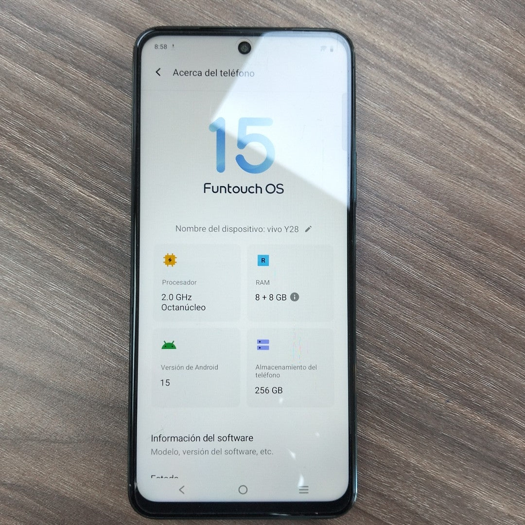 CELULAR VIVO Y28 V2352 256 GB 8 GB RAM (SEMINUEVO)