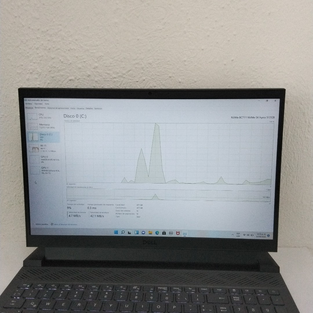 LAPTOP DELL G15 5520 (2022) 512 GB SSD 16 GB RAM (SEMINUEVO)