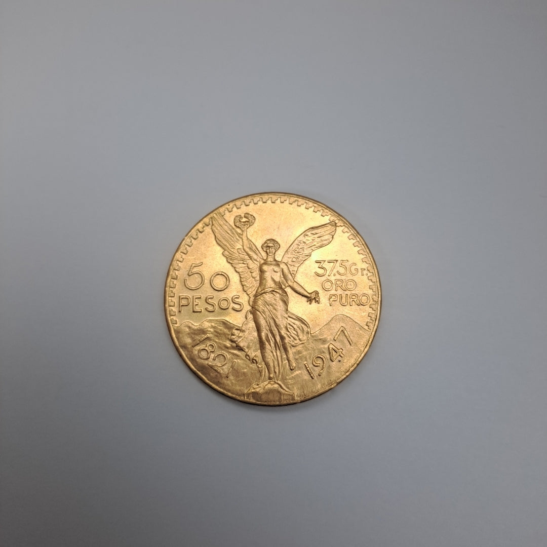 K1 41,60 GRMS - DTO. 0,00 GRMS - 21 K - AVALÚO 79372,80 * IDENTIFICACIÓN MONEDA NOMINATIVA * MONEDAS PESOS 50 PESOS (SEMINUEVO)