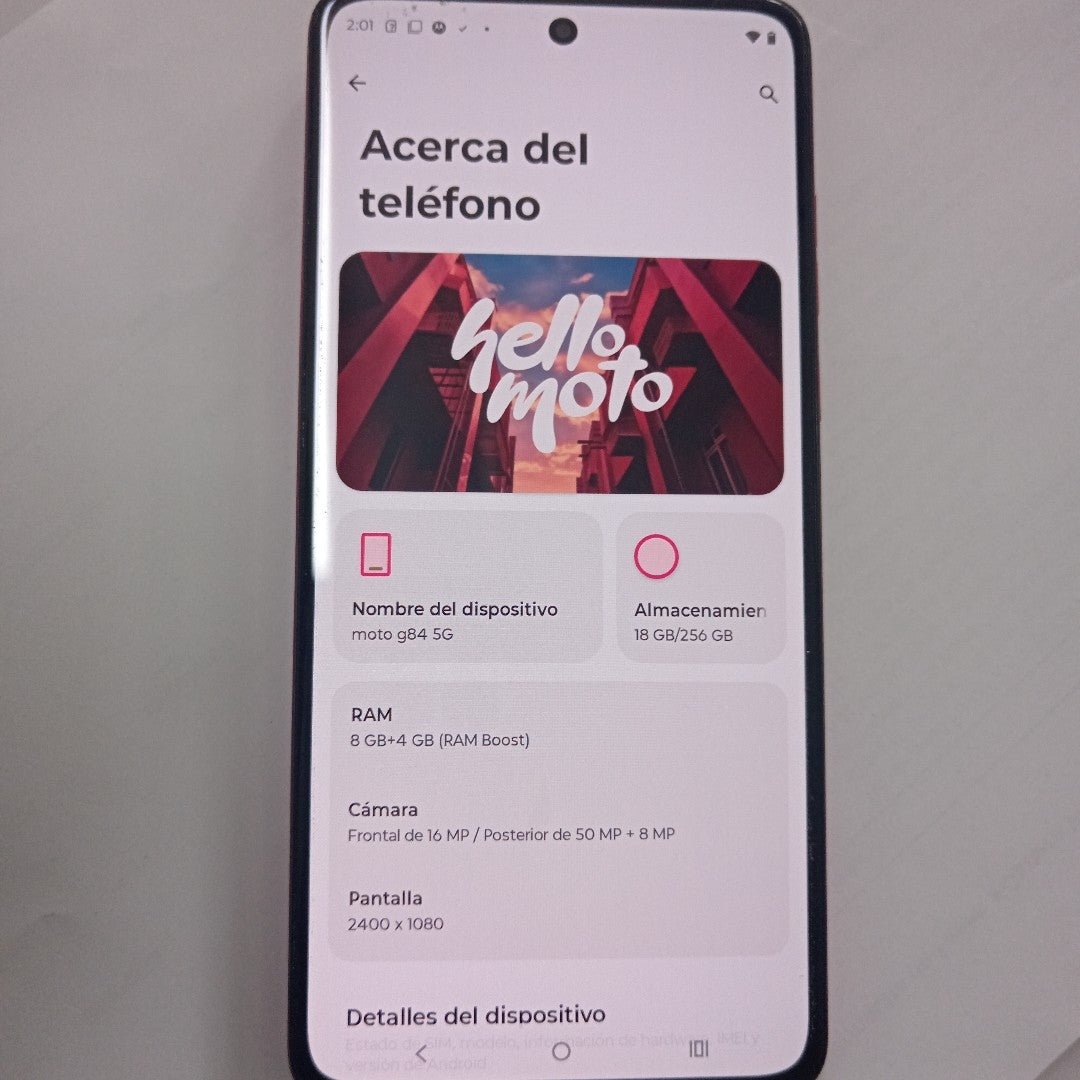 CELULAR MOTOROLA MOTO G84 XT2347-1 (2023) 256 GB 8 GB RAM (SEMINUEVO)
