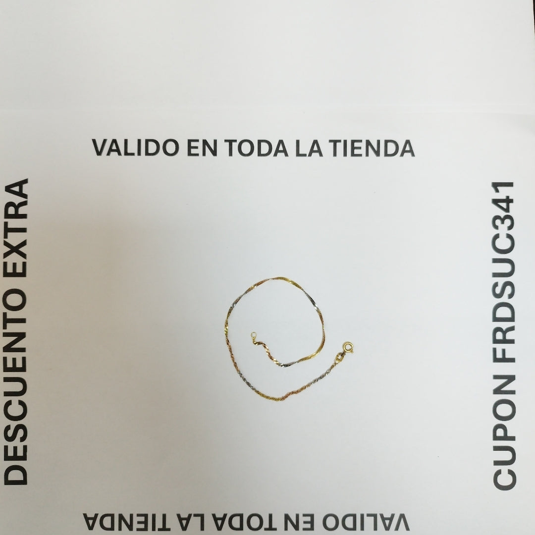 PULSERA ORO,ORO COMBINADO 10 K 1,10 GRMS (SEMINUEVO)