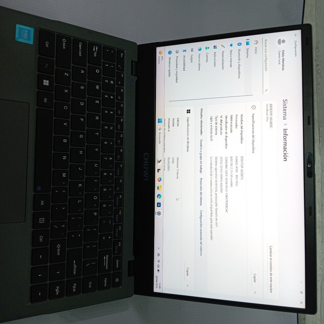 LAPTOP CHUWI GEMIBOOK XPRO 256 GB SSD 8 GB RAM (SEMINUEVO)