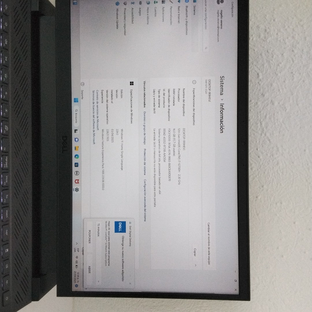 LAPTOP DELL G15 5520 (2022) 512 GB SSD 16 GB RAM (SEMINUEVO)