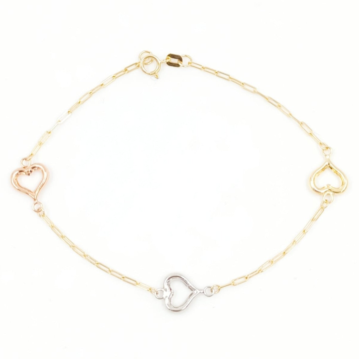 Pulsera Eslabón Encontrado Doble En Oro Amarillo 14 Kilates. - Nacional