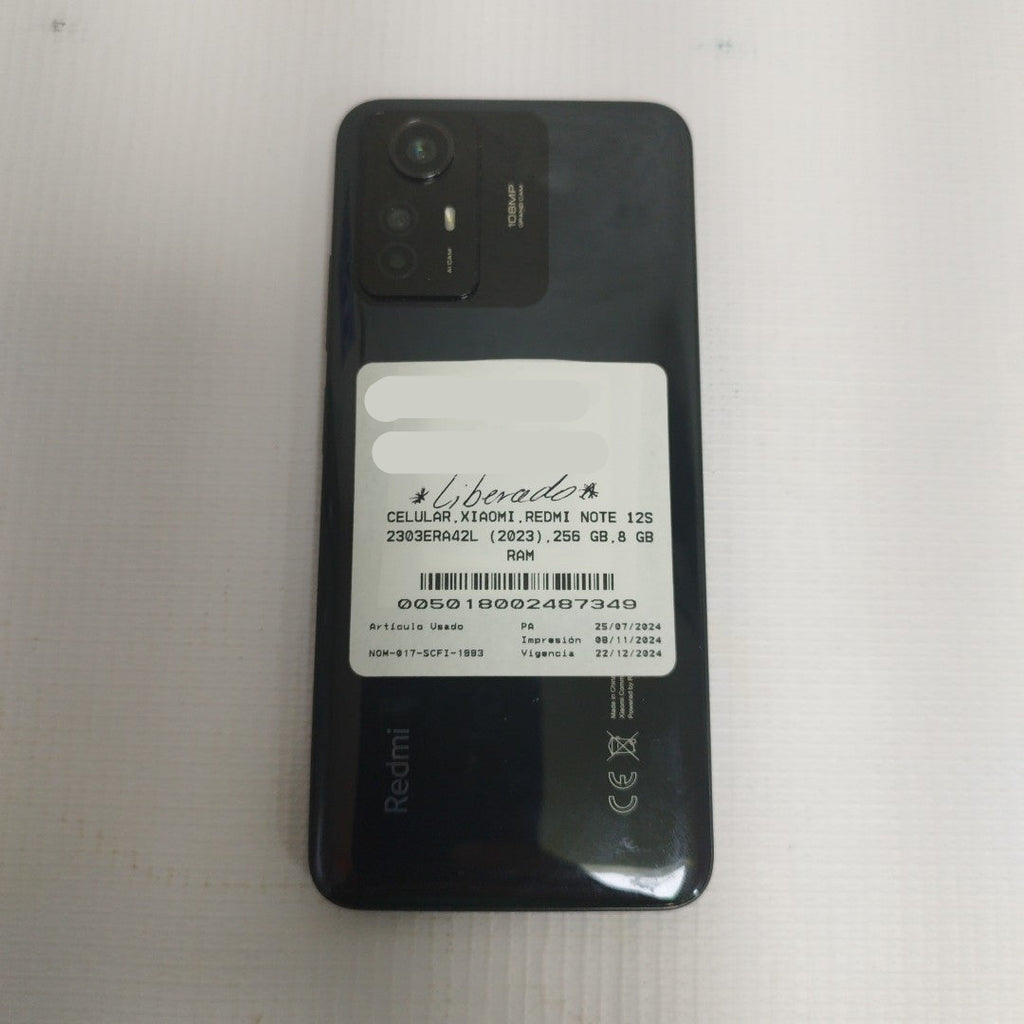 CELULAR XIAOMI REDMI NOTE 12S 2303ERA42L (2023) (SEMINUEVO)