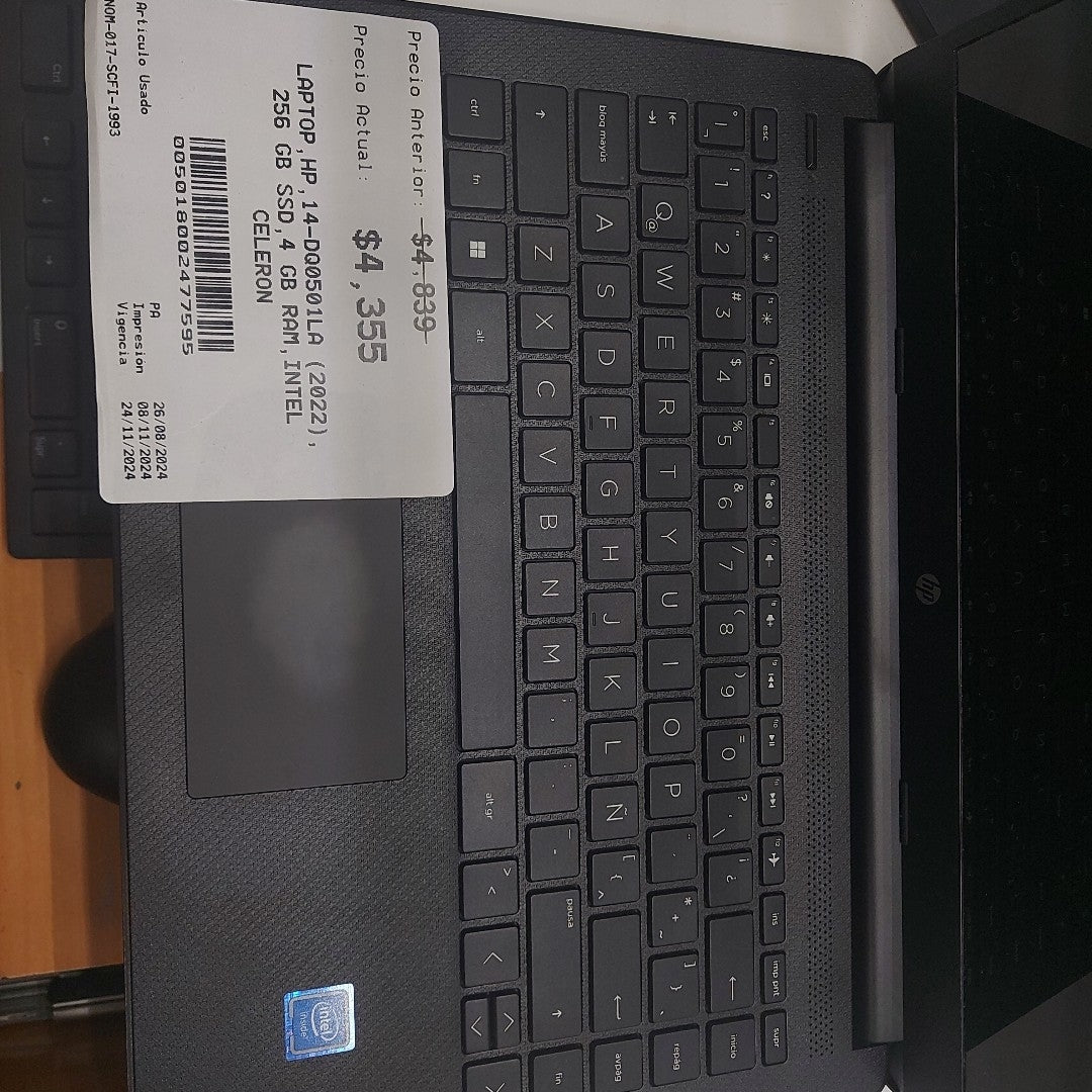 LAPTOP HP 14-DQ0501LA (2022) (SEMINUEVO)