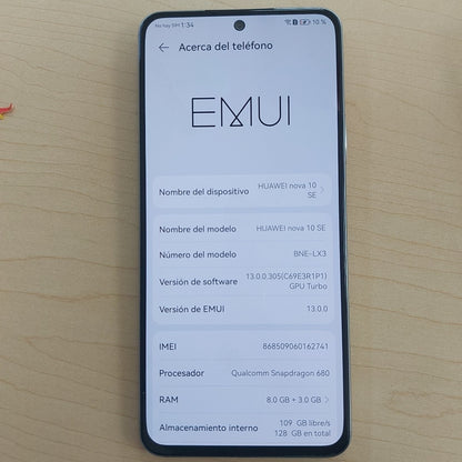 CELULAR HUAWEI NOVA 10 SE BNE-LX3 128 GB 8 GB RAM (SEMINUEVO)