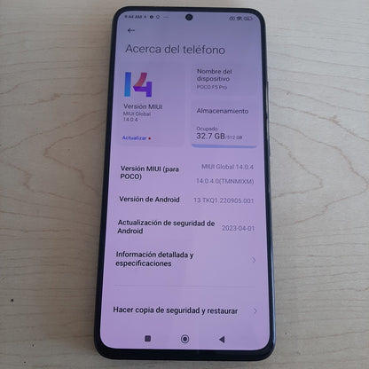 CELULAR XIAOMI POCO F5 PRO 23013PC75G (2023) 512 GB 12 GB RAM (SEMINUEVO)
