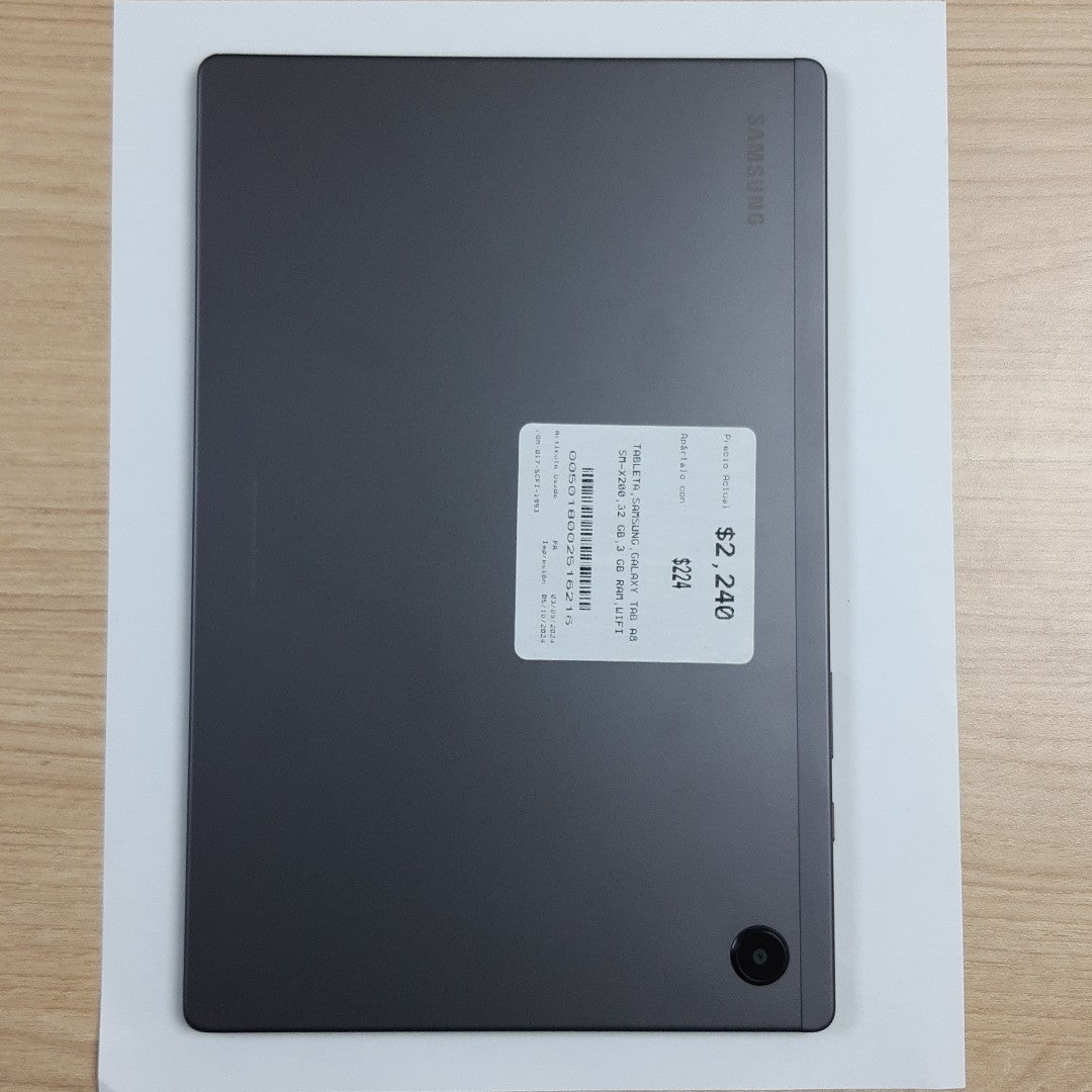 TABLETA SAMSUNG GALAXY TAB A8 SM-X200 32 GB 3 GB RAM (SEMINUEVO)