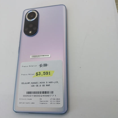 CELULAR HUAWEI NOVA 9 NAM-LX9 128 GB 8 GB RAM (SEMINUEVO)