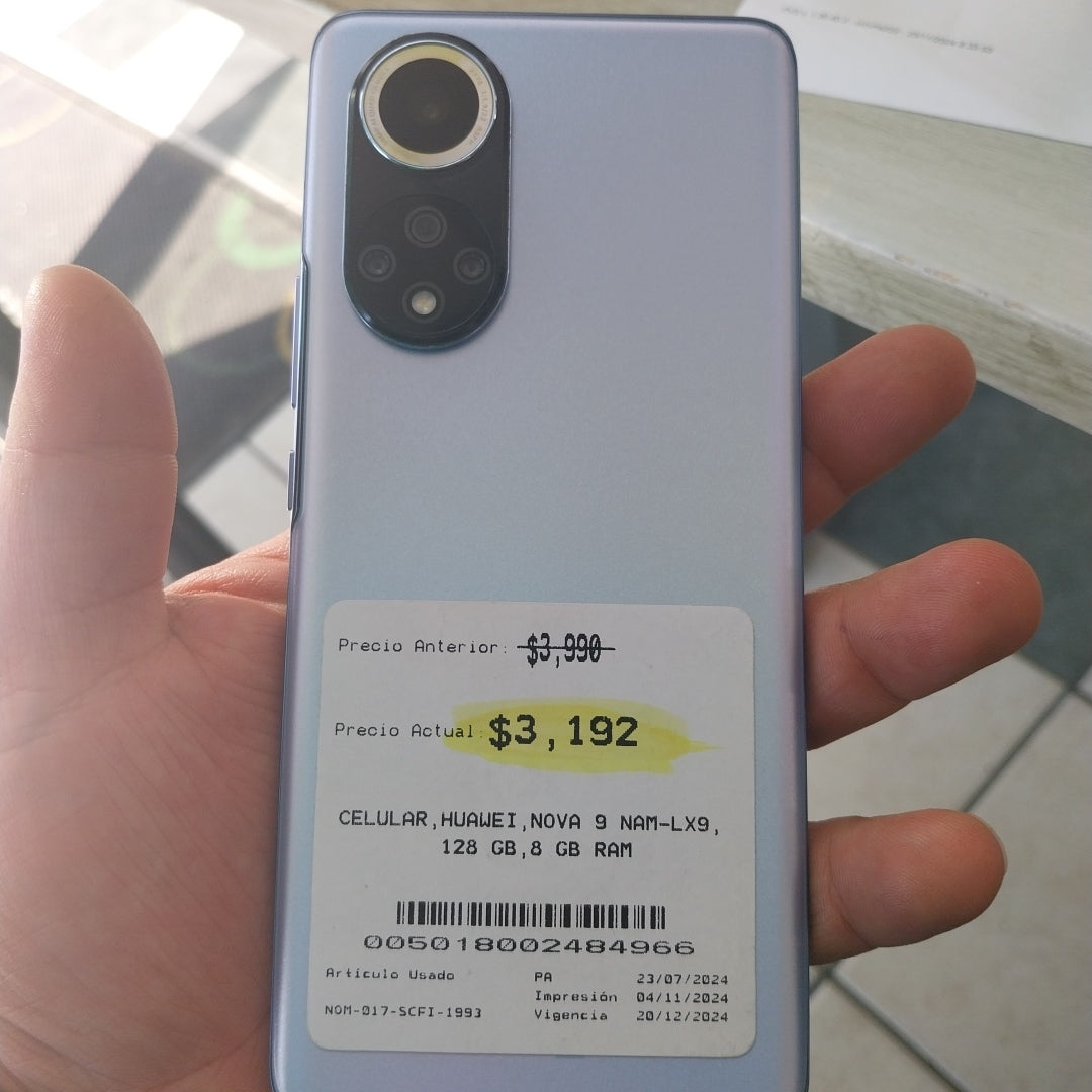 CELULAR HUAWEI NOVA 9 NAM-LX9 128 GB 8 GB RAM (SEMINUEVO)