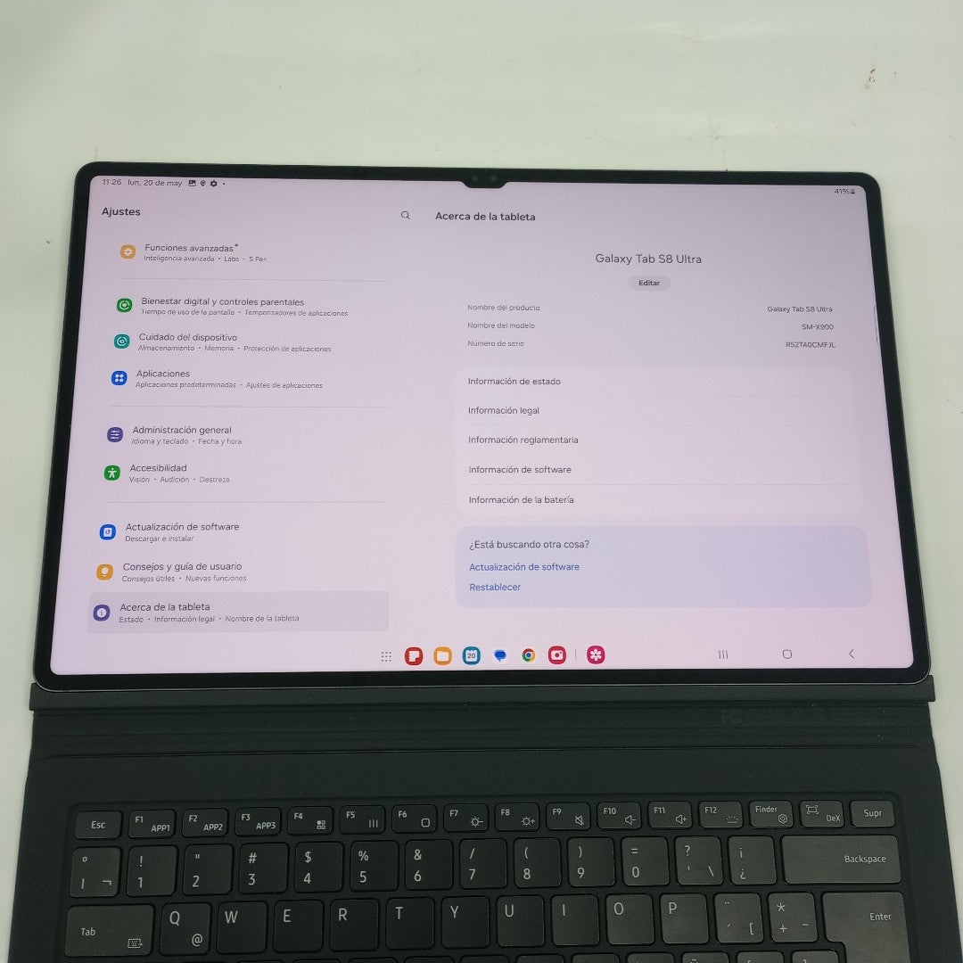 TABLETA SAMSUNG GALAXY TAB S8 ULTRA SM-X900 256 GB 12 GB RAM (SEMINUEVO)