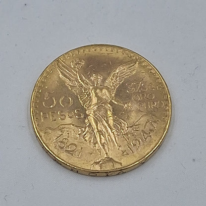 Moneda Centenario Cincuenta Pesos Oro Mexicano 21.6K