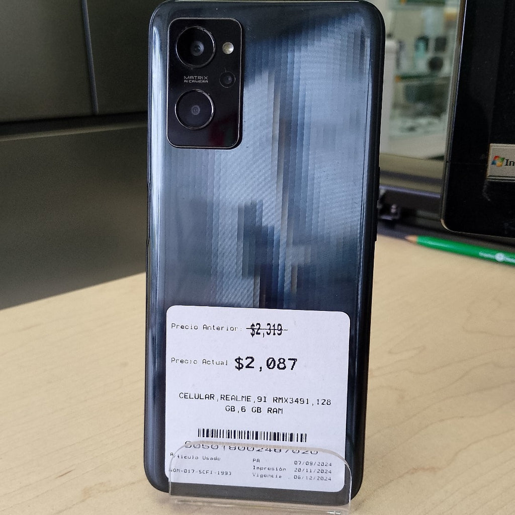 CELULAR REALME 9I RMX3491 128 GB 6 GB RAM
