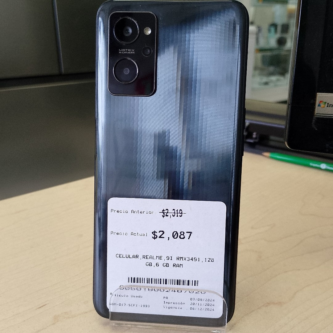 CELULAR REALME 9I RMX3491 128 GB 6 GB RAM